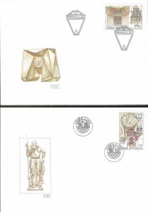 Czech Rep. 2011 Architecture Black Madonna House 2 FDCs # 8230