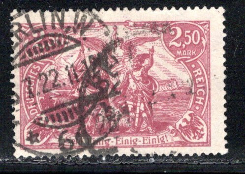 Germany Reich Scott # 114, used, variation color, exp h/s, Mi # 115a