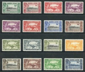 Sierra Leone SG188/200 KGVI 1938 Set of 16 Fresh M/Mint