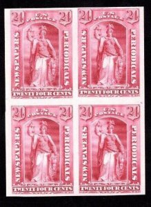 MOMEN US STAMPS #PR17P3 24c BLOCKS PROOF ON INDIA SUPERB $65++ LOT #82523-2