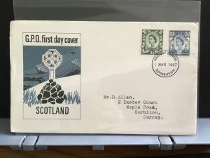 U.K 1967 Scotland G.P.O First Day Cover  stamps cover R31668