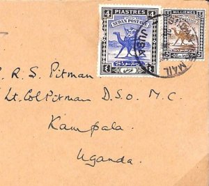 SUDAN MILITARY WW2 Cover 1945 Lt Col PITMAN *Game Warden* Undercover Mail MS3217