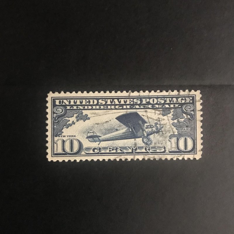 SALE   Scott #C10 Airmail 1926-27 10c Dark Blue Used XF Very light cancel