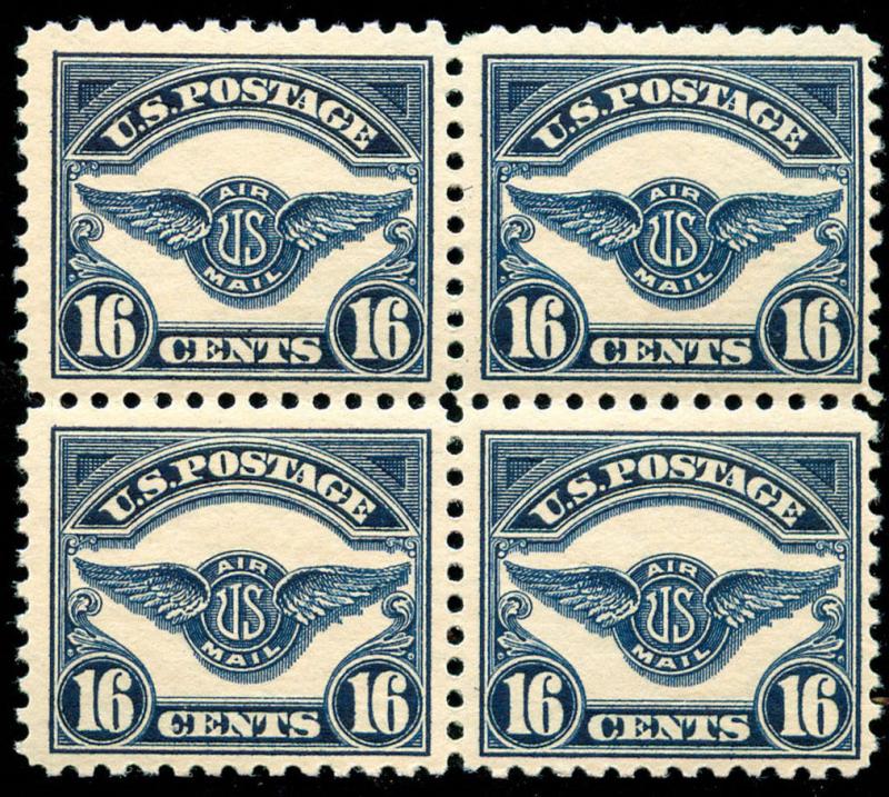 momen: US Stamps #C5 Mint OG NH Block of 4 VF