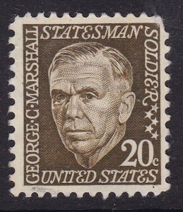 United States 1967 George C Marshall 20c Fine Used SG 1272 VGC