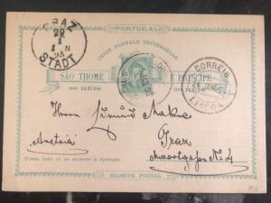 1893 Lisbon Portugal postal stationary cover to Graz Austria