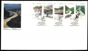 CANADA - SC#1321-1325 River Heritage - Nahanni Butte NT (1991) FDC