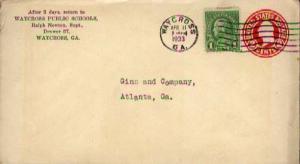 United States, Postal Stationery, 1922 Fourth Bureaus, Georgia