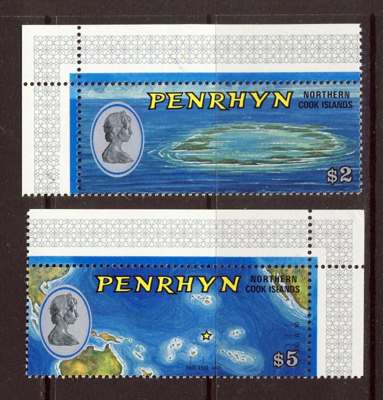 PENRHYN ISLAND COOK ISLANDS QE II 1974 New High Values Set SG 68 & SG 69 MNH