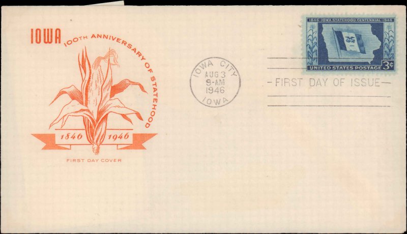 United States, Iowa, First Day Cover