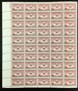 1002  Chemical Society, 75th Anniversary MNH 3 c Sheet  of 50 FV $1.50  1951