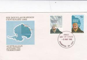 Australian Antarctic Territory 1982 Mawson Centenary Angaston P/M FDC Unadressed