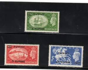 Kuwait #99 #100 #101 Very Fine Never Hinged Set