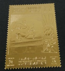 1969 Yemen Sport Gold Olympic Games Munich 1972 #914A !!! Gold !!! St ** Nw0309