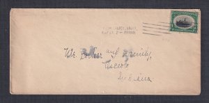 USA 1901 1c PANAM ISSUE ON KOKOMO TO OSCEOLA INDIANA