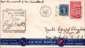 Canada 1939 FFC - Airmail - Shediac To Botwood, Nfld - F72079