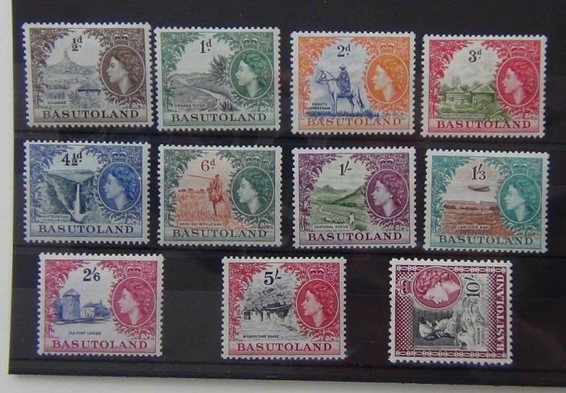 Basutoland 1954 - 58 set to 10s LMM SG43 - 53