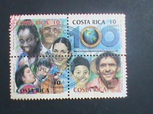 COSTA RICA-2002 SC#558 CENTENARY OF PAN AMERICAN HEALTH ORGANIZATION-CTO BLOCK