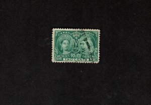 CANADA USED 2 CENT GREEN QV DIAMOND JUBILEE SCOTT # 52