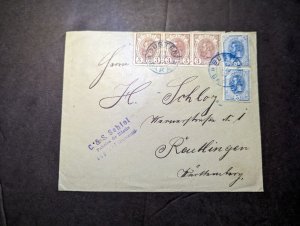 1897 Romania Cover Busteni Gara to Routlingen Wurt Germany