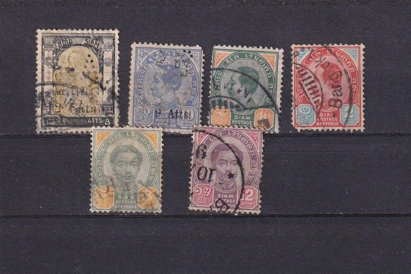 SA20a Thailand 1880's - 1900's selection of used stamps