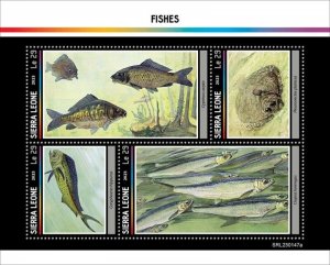 Sierra Leone - 2023 Fishes, Mahi-mahi, Herring - 4 Stamp Sheet - SRL230147a