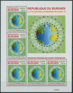 Burundi 2021 MNH Medical Stamps Corona Pandemic 5v Numbered M/S Limited Ed