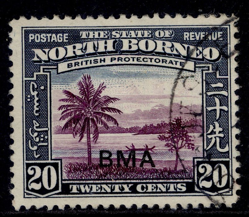 NORTH BORNEO GVI SG329, 20c violet & slate-blue, FINE USED.