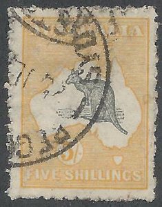 AUSTRALIA 1915 KANGAROO 5/- 2ND WMK 