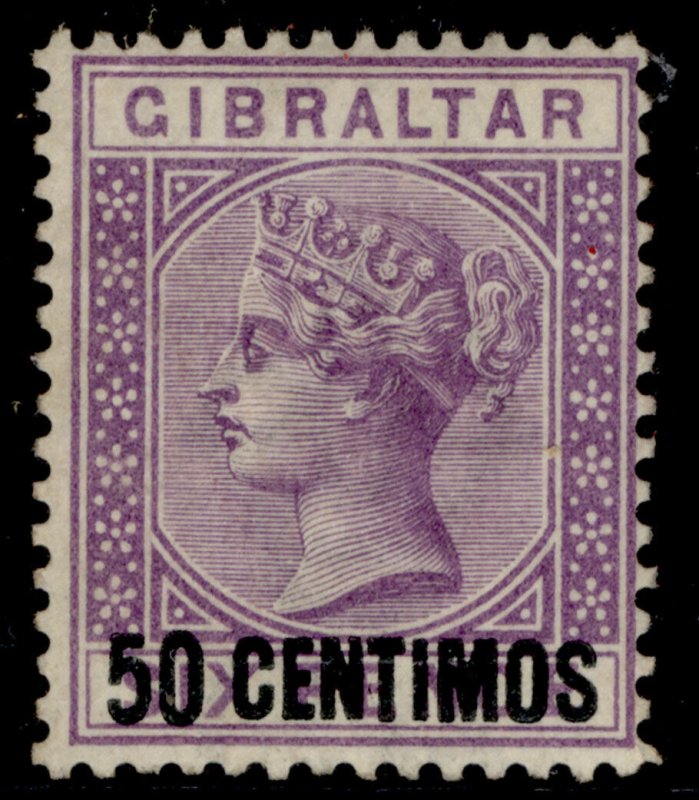 GIBRALTAR QV SG20, 50 on 6d bright-lilac, M MINT. Cat £55. 