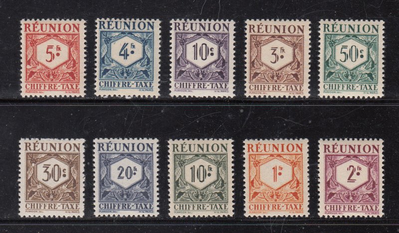 Reunion Scott #J26-J35 MNH