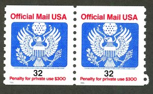 U.S. #O153 MINT PAIR OG NH