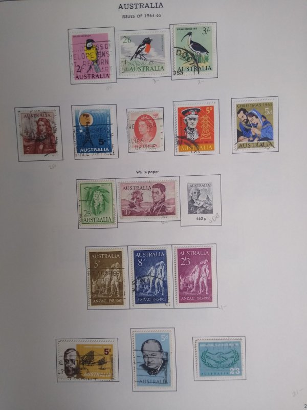 collection on pages Australia 1960-69 mostly complete most used HP: CV $160
