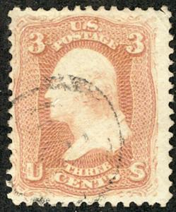 US #65 VF/XF JUMBO, faintly canceled, nice shade of this stamp, very nice loo...