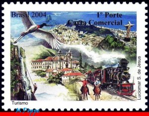 2942 BRAZIL 2004 TOURISM, BIRDS, TRAIN, CHURCHES, ARCHITECTURE, RHM C-2598, MNH