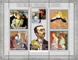 SAO TOME E PRINCIPE 2006 SHEET TOULOUSE LAUTREC ART PAINTINGS st6306a