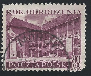 Poland #593 80g Courtyard Wawel Castle - Used