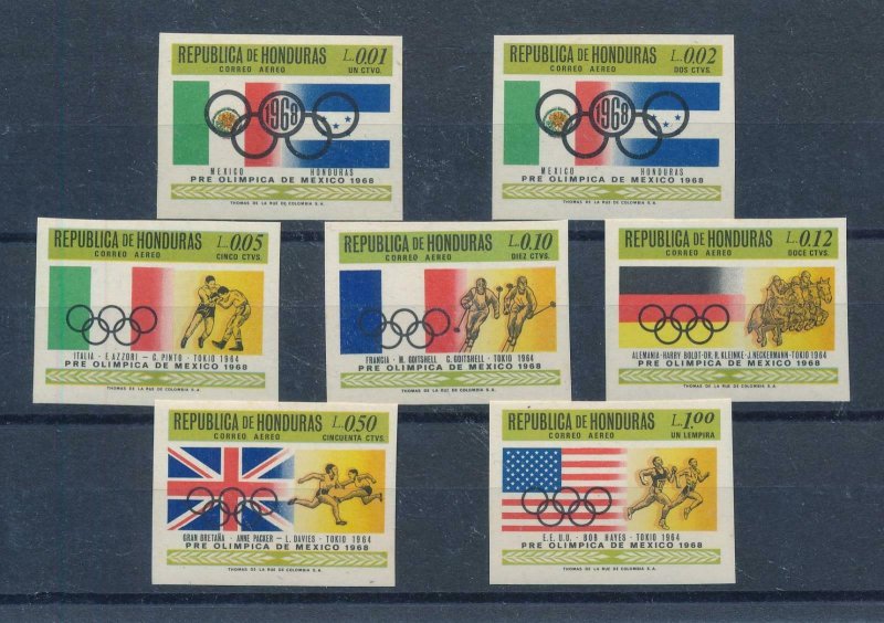 [104772] Honduras 1968 Pre Olympic Games Mexico Imperf. Set MNH