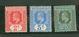 British Honduras #72-74 Unused Single (Complete Set)