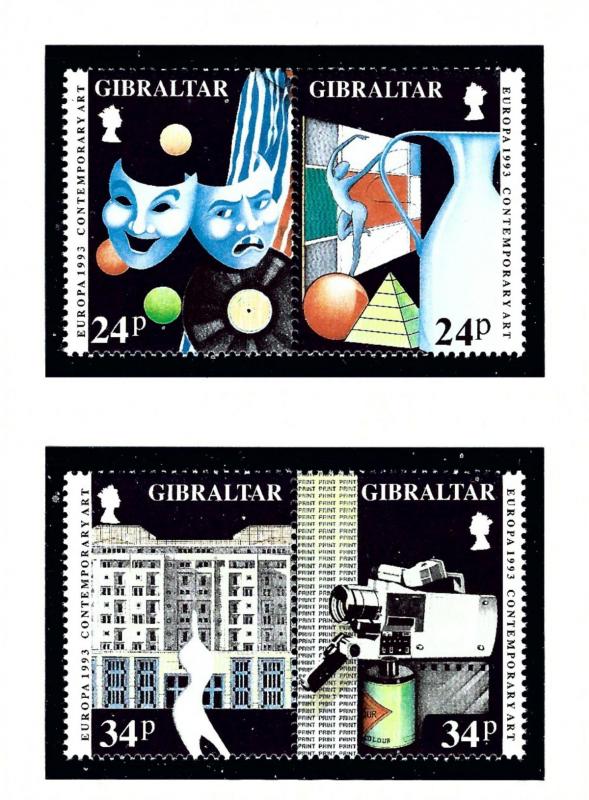 Gibraltar 627a and 629a MNH 1993 Europa