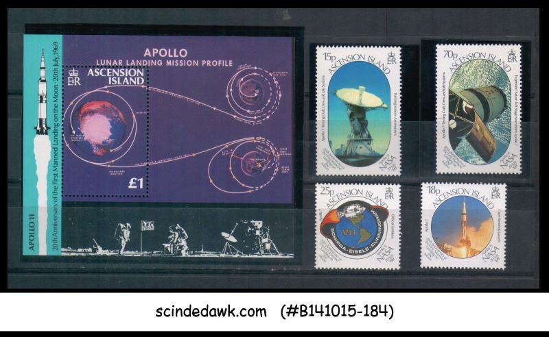 ASCENSION ISLANDS - 1989 20th ANNIVERSARY OF THE 1st MANNED LANDING ON THE MOON