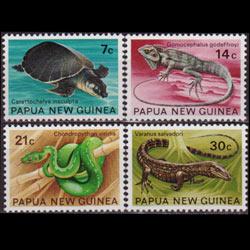 PAPUA NEW GUINEA 1972 - Scott# 344-7 Reptiles Set of 4 NH