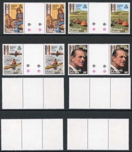 Falkland Is SG405-8 - 25th Anniversary of Duke of Edinburgh in GUTTER PAIRS U/M