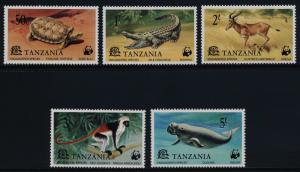 Tanzania 82-6a MNH - Endangered Animals, Turtle, Crocodile, Monkey, Dugong