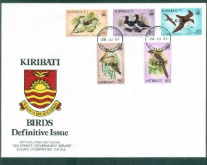 Kiribati 1983 Birds OKGS FDC lot70922