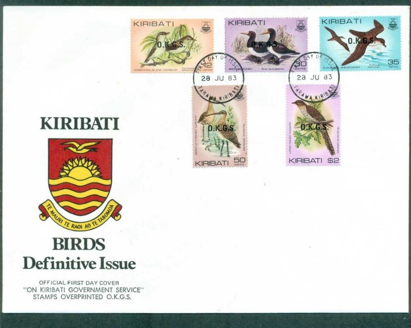 Kiribati 1983 Birds OKGS FDC lot70922