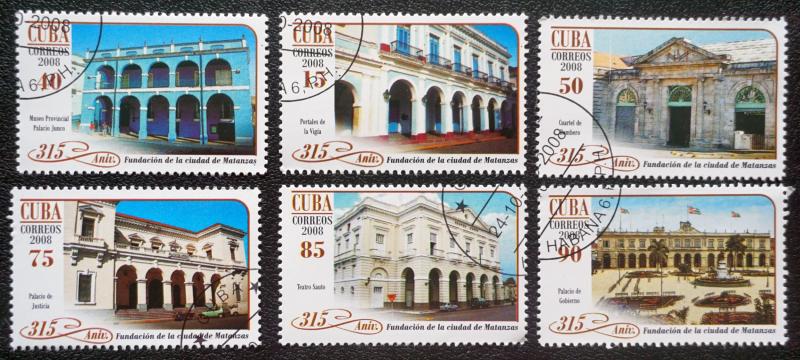 CUBA Sc# 4914-4919  MATANZAS FOUNDATION  Cpl set of 6  2008  used / cancelled