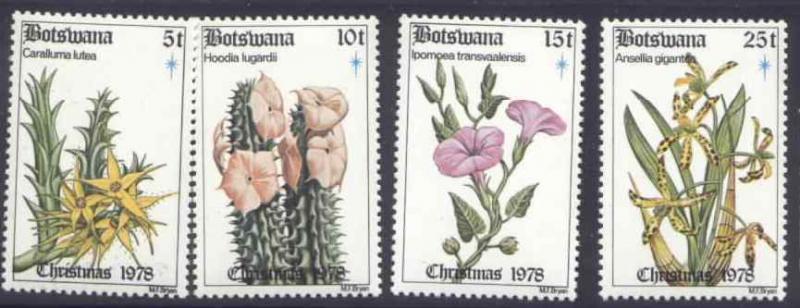 Botswana 221-4 MNH Christmas, Flowers