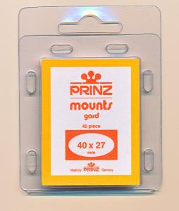 Prinz Scott Stamp Mount 40/27 mm - CLEAR (Pack of 40) (40x27  40mm)  PRECUT  911