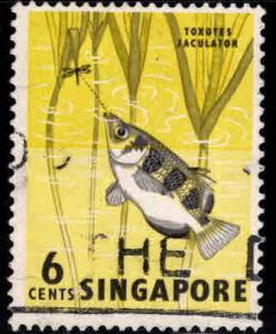 Singapore  Scott 56 Used Fish stamp